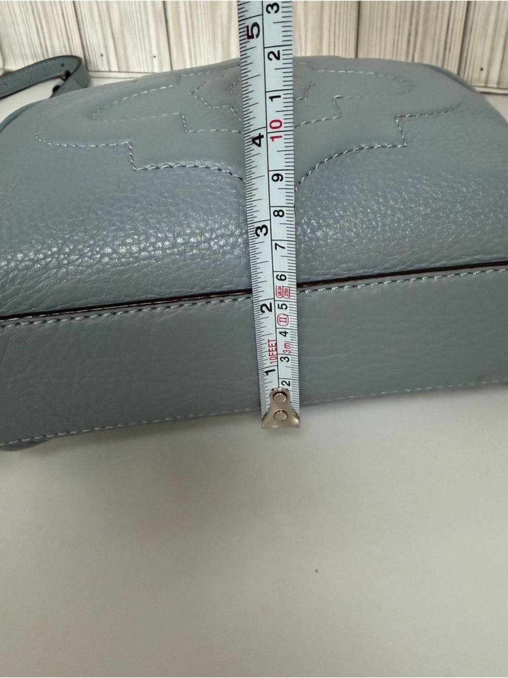 Oryany Light Blue Pebbled Leather Crossbody Bag - Picture 12 of 12
